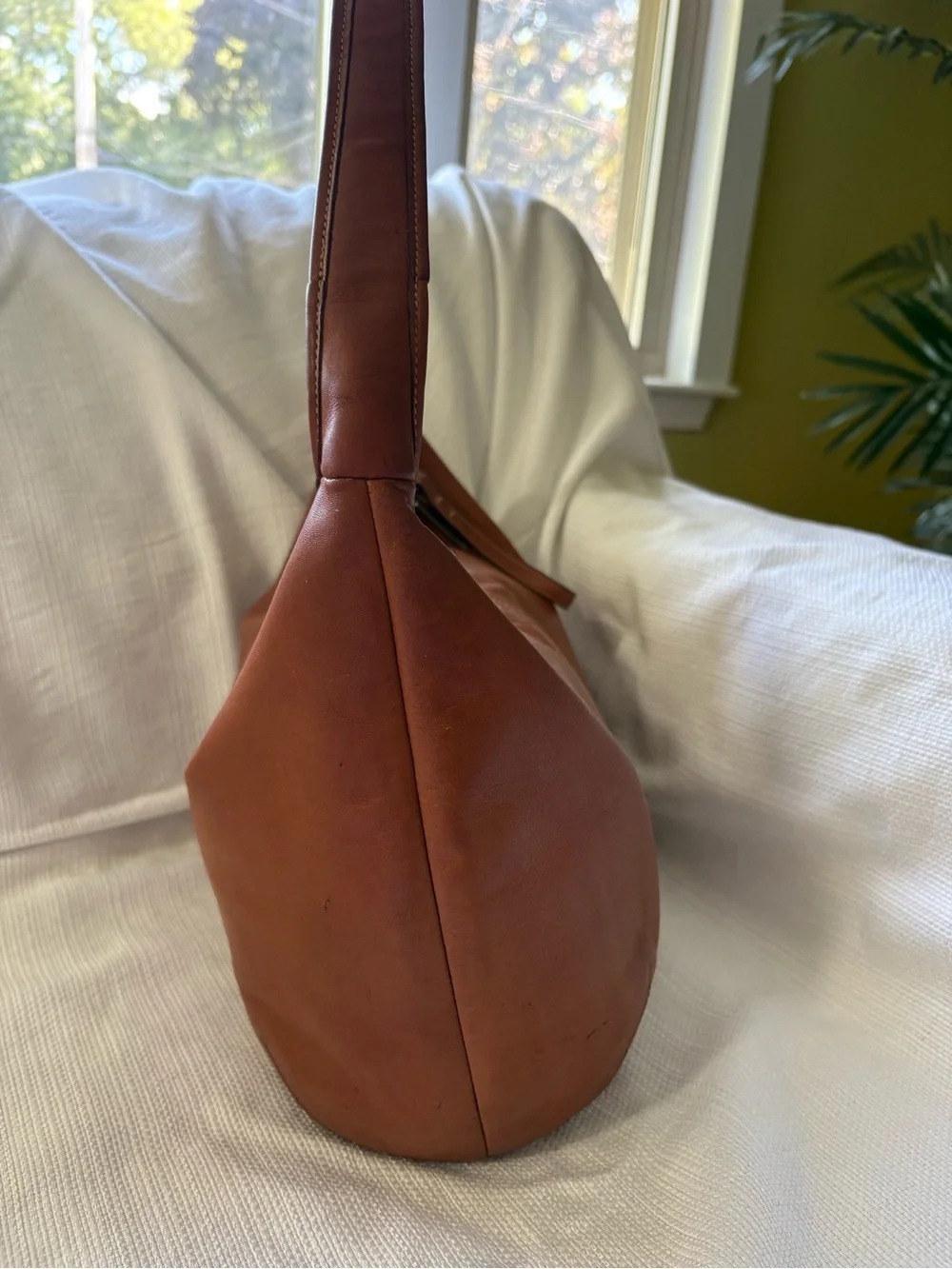 Vintage Coach 9227 British Tan Glove Tanned Leather Large Hobo Shoulder Bag Y2K